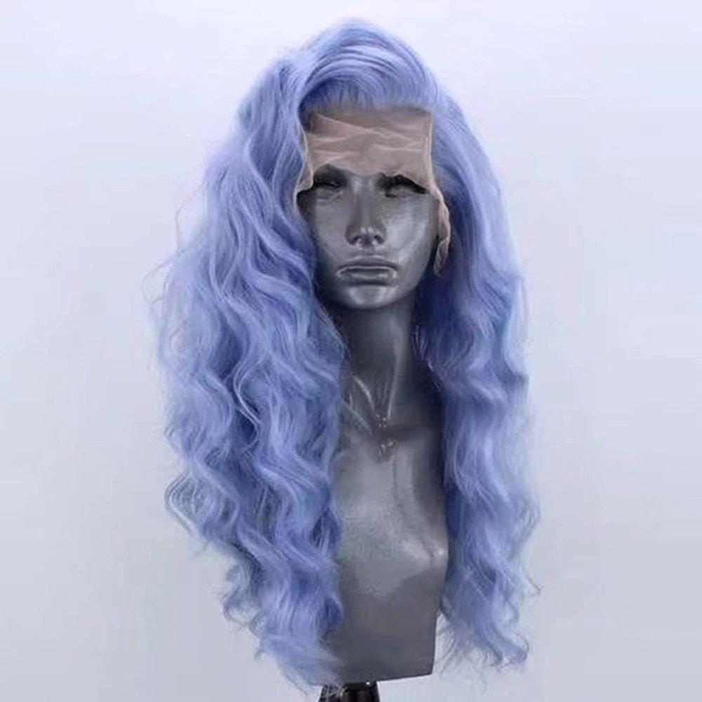 Blue Loose Curly Lace Wig
